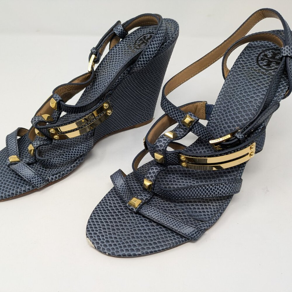 Tory Burch Blue Platform Sandal, 11M